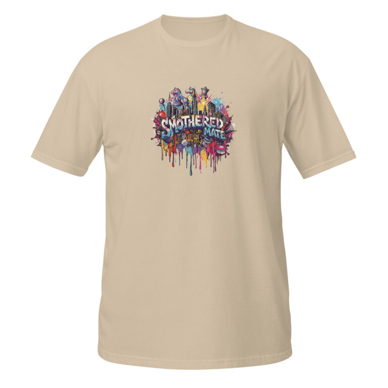 Graffiti Skyline chess t-shirt by Smothered Mate Chess Apparel - front